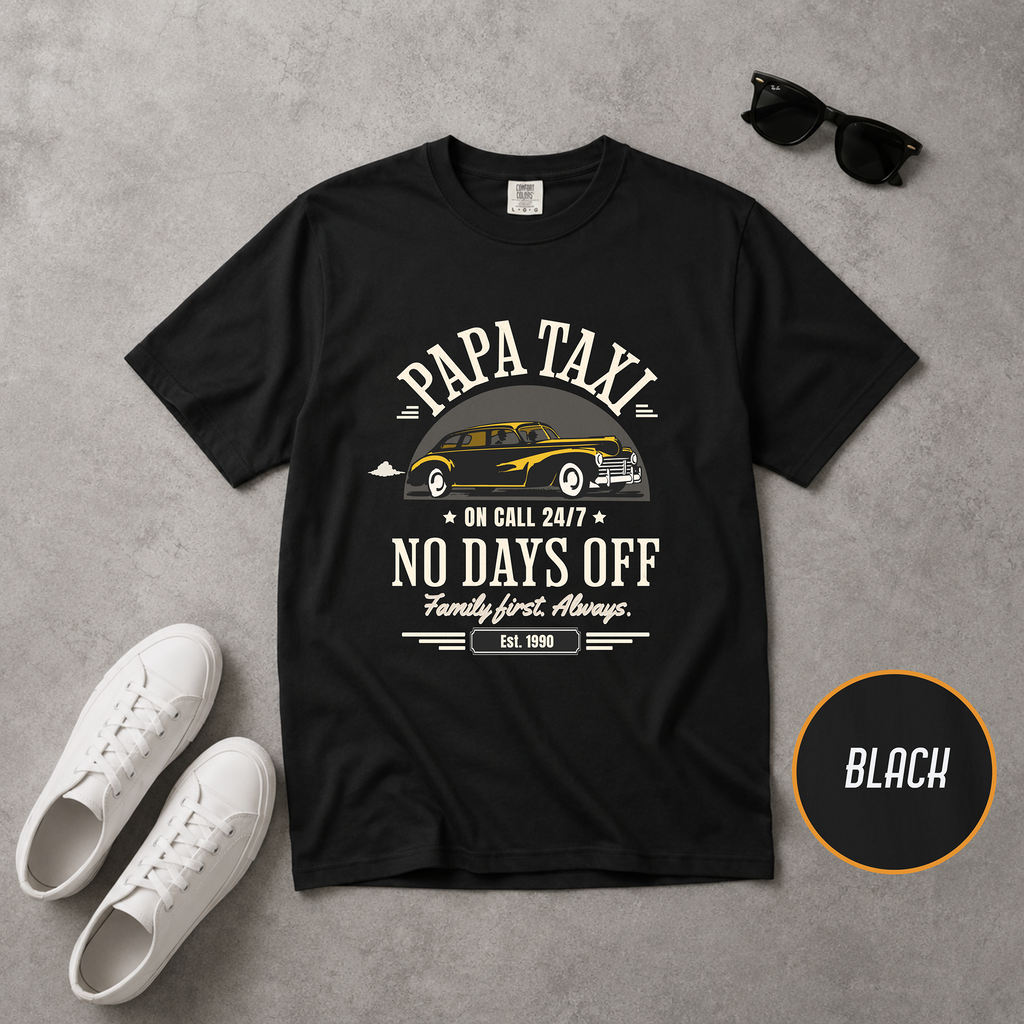 Papa Taxi Since 1991 T-Shirt – Father's Day Gift for Dad