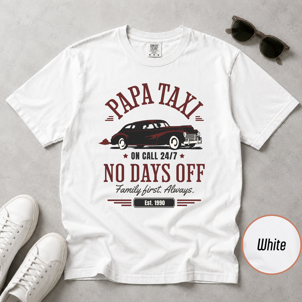 Papa Taxi Since 1990 T-Shirt – Father's Day Gift for Dad