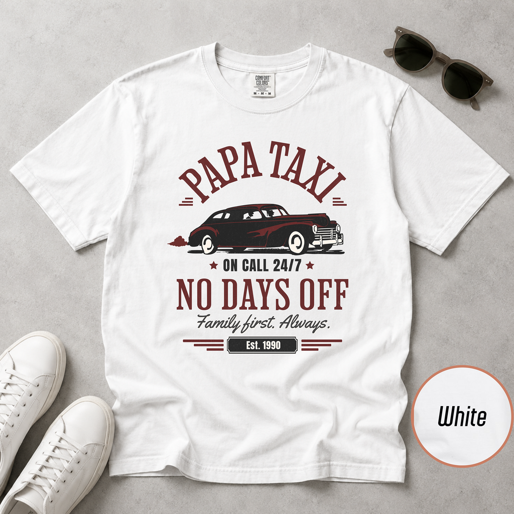 Papa Taxi Since 1991 T-Shirt – Father's Day Gift for Dad