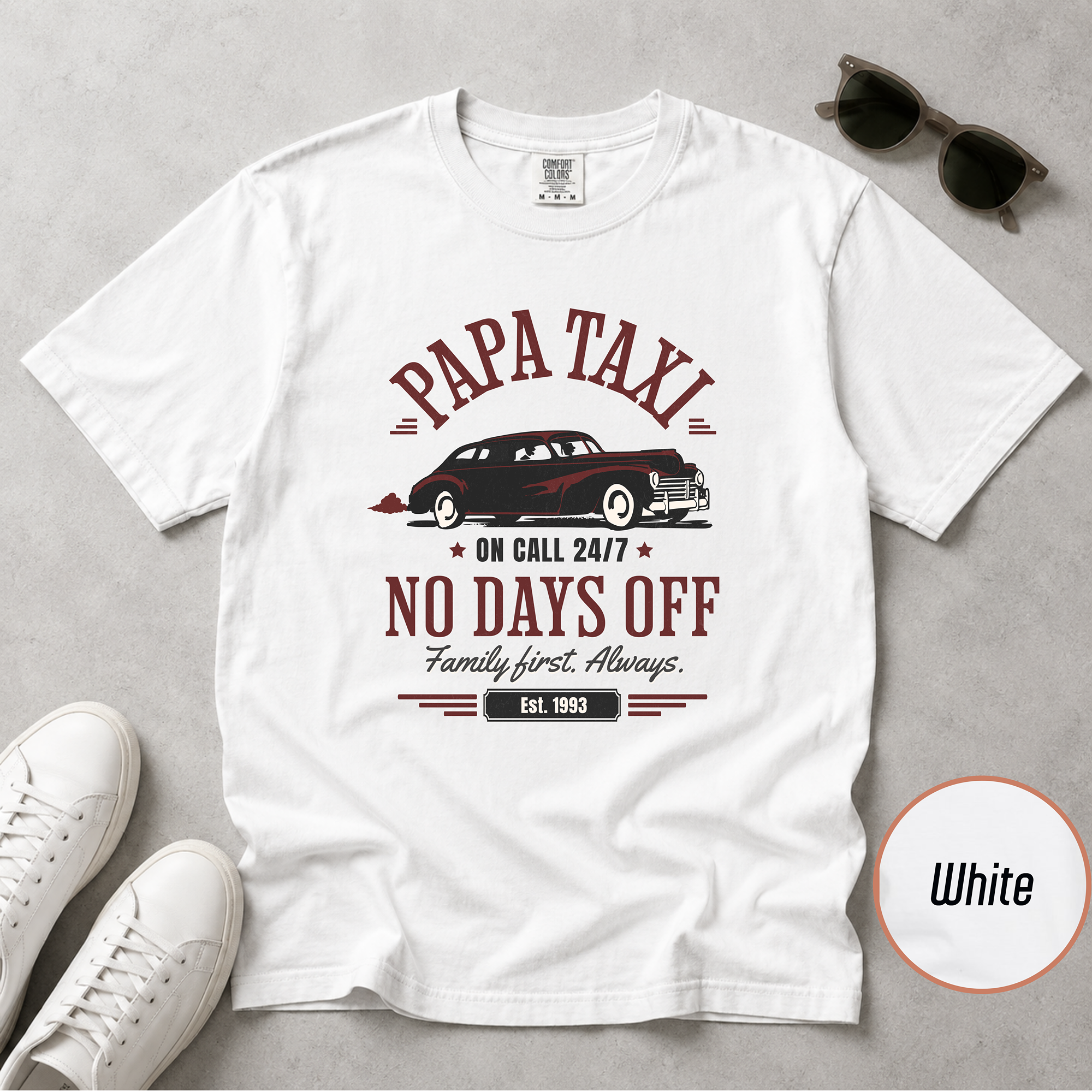 Papa Taxi Since 1993 T-Shirt – Father's Day Gift for Dad