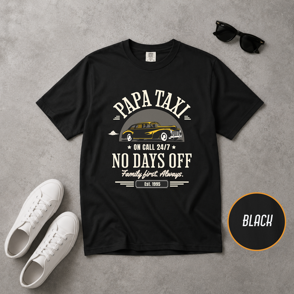 Papa Taxi Since 1995 T-Shirt – Father's Day Gift for Dad