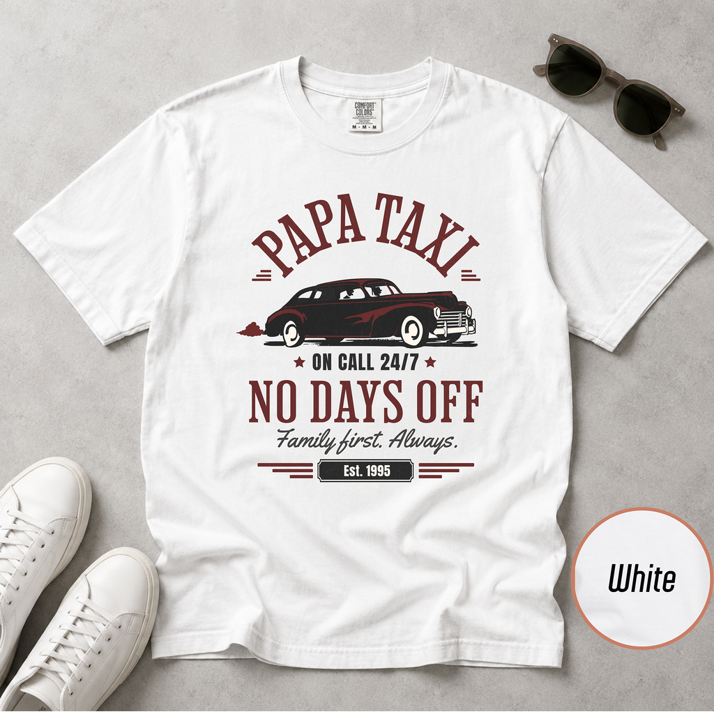 Papa Taxi Since 1995 T-Shirt – Father's Day Gift for Dad