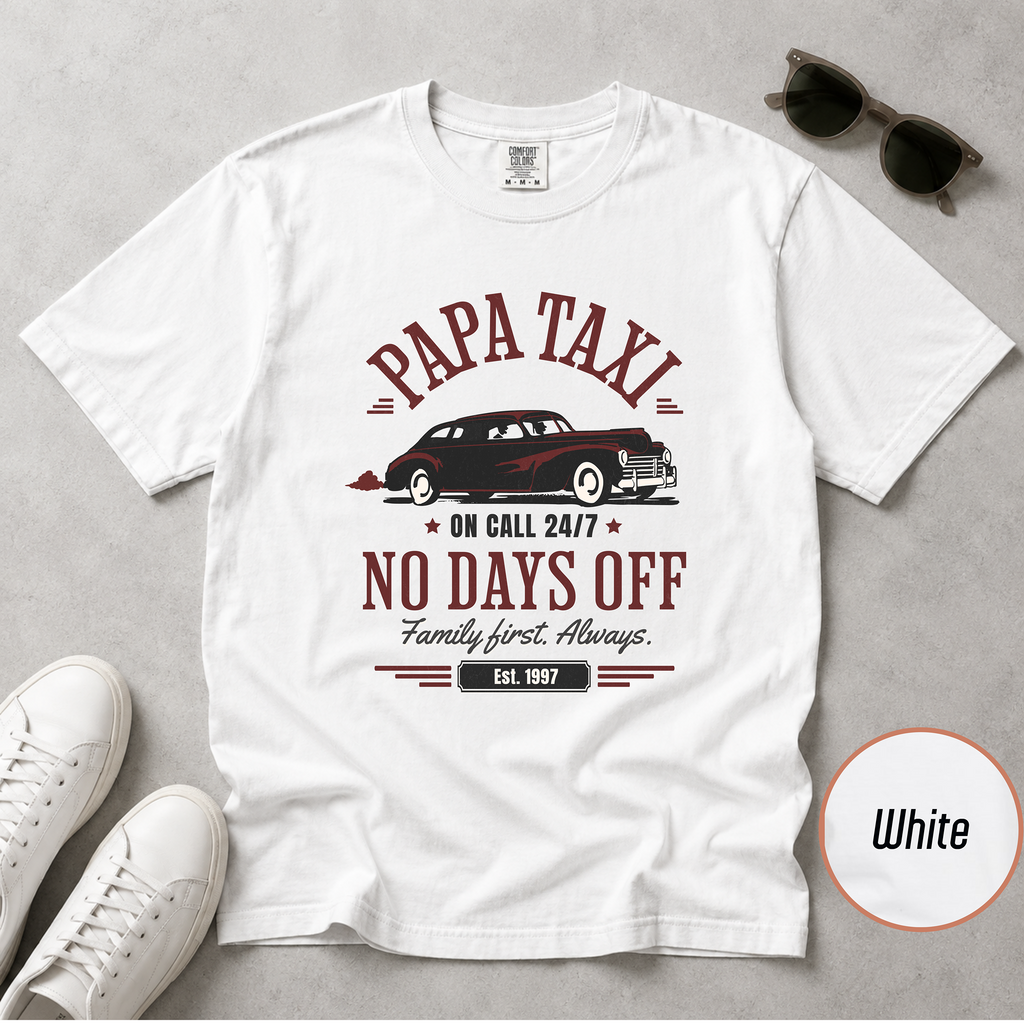 Papa Taxi Since 1997 T-Shirt – Father's Day Gift for Dad