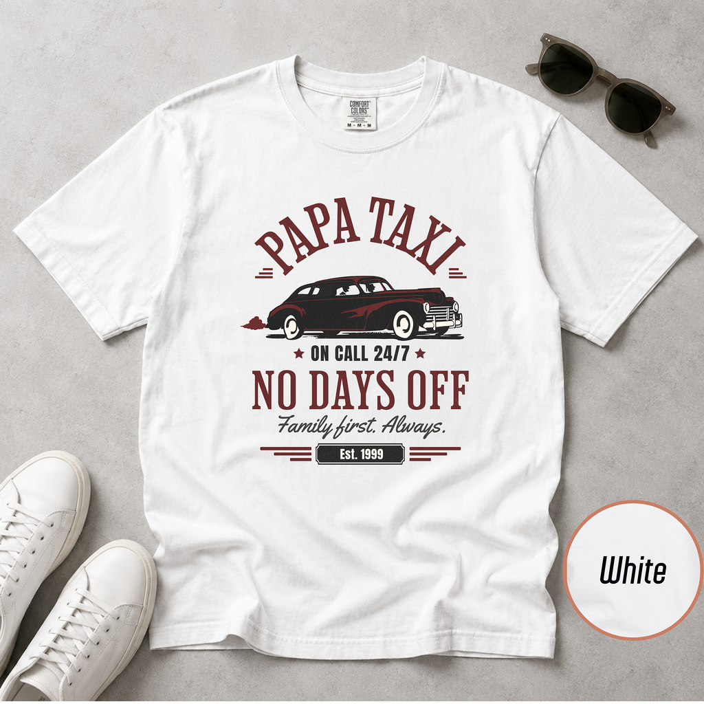Papa Taxi Since 1999 T-Shirt – Father's Day Gift for Dad