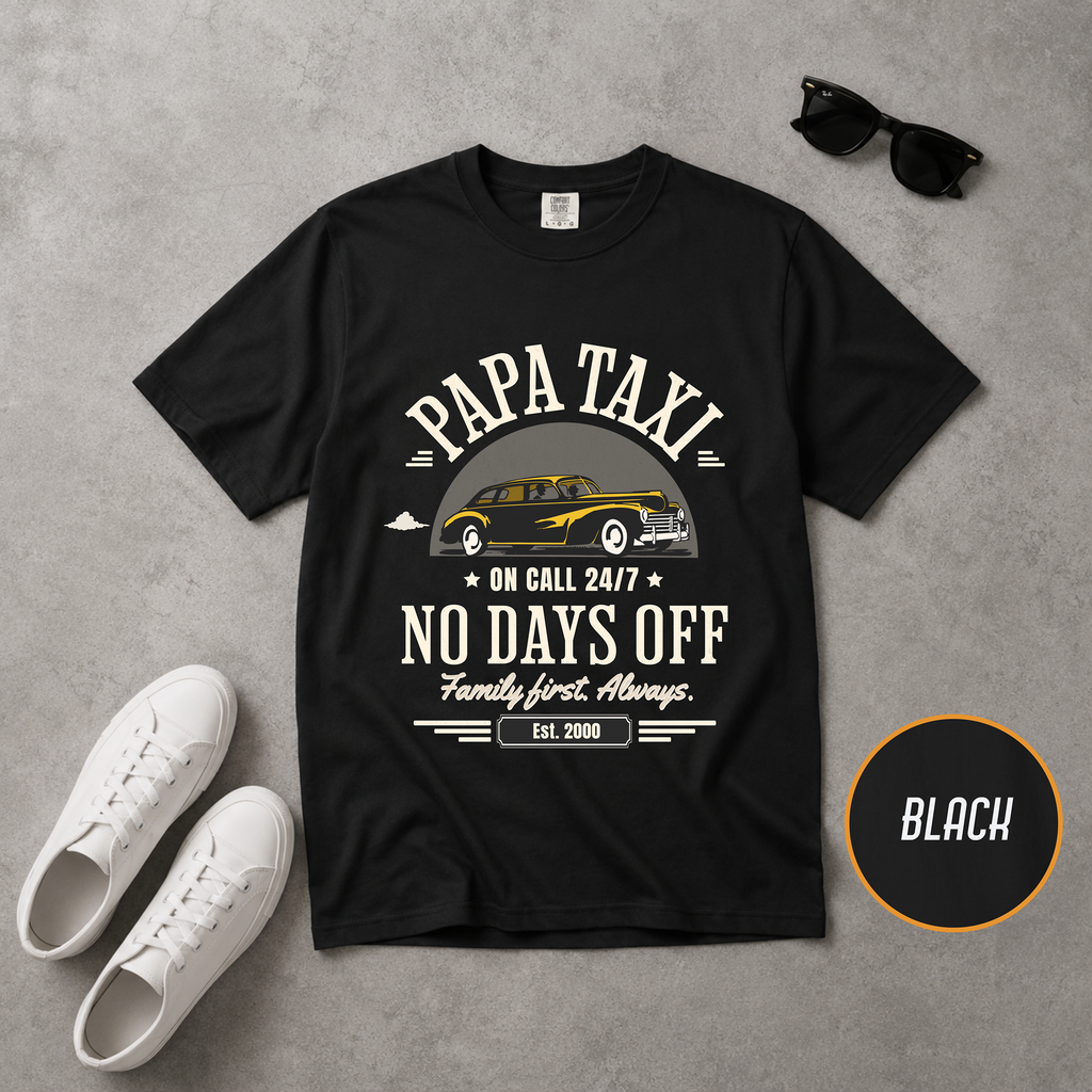 Papa Taxi Since 2020 T-Shirt – Father's Day Gift for Dad