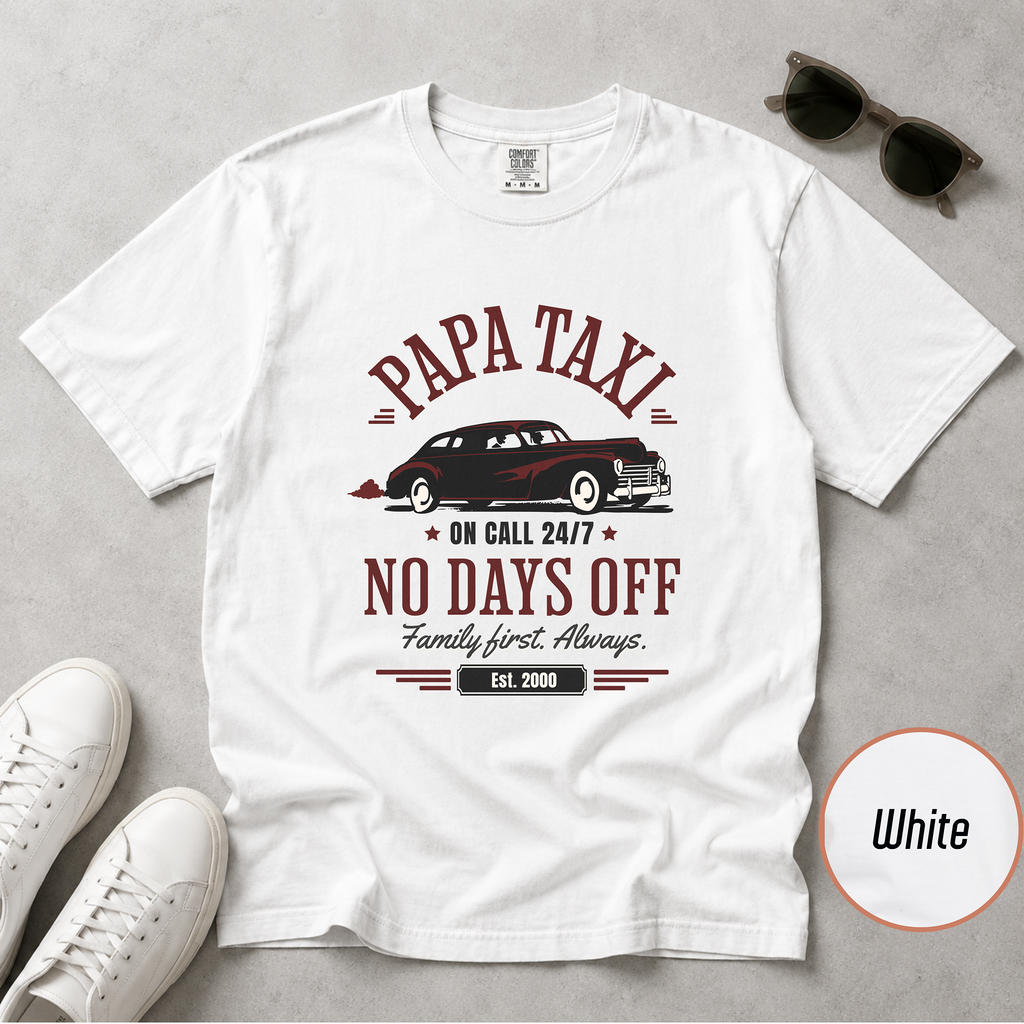 Papa Taxi Since 2020 T-Shirt – Father's Day Gift for Dad