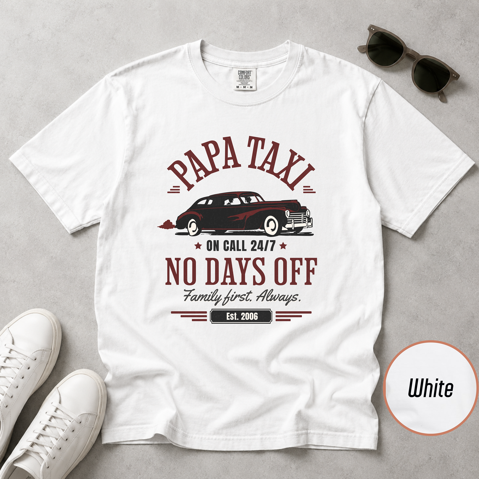 Papa Taxi Since 2006 T-Shirt – Father's Day Gift for Dad