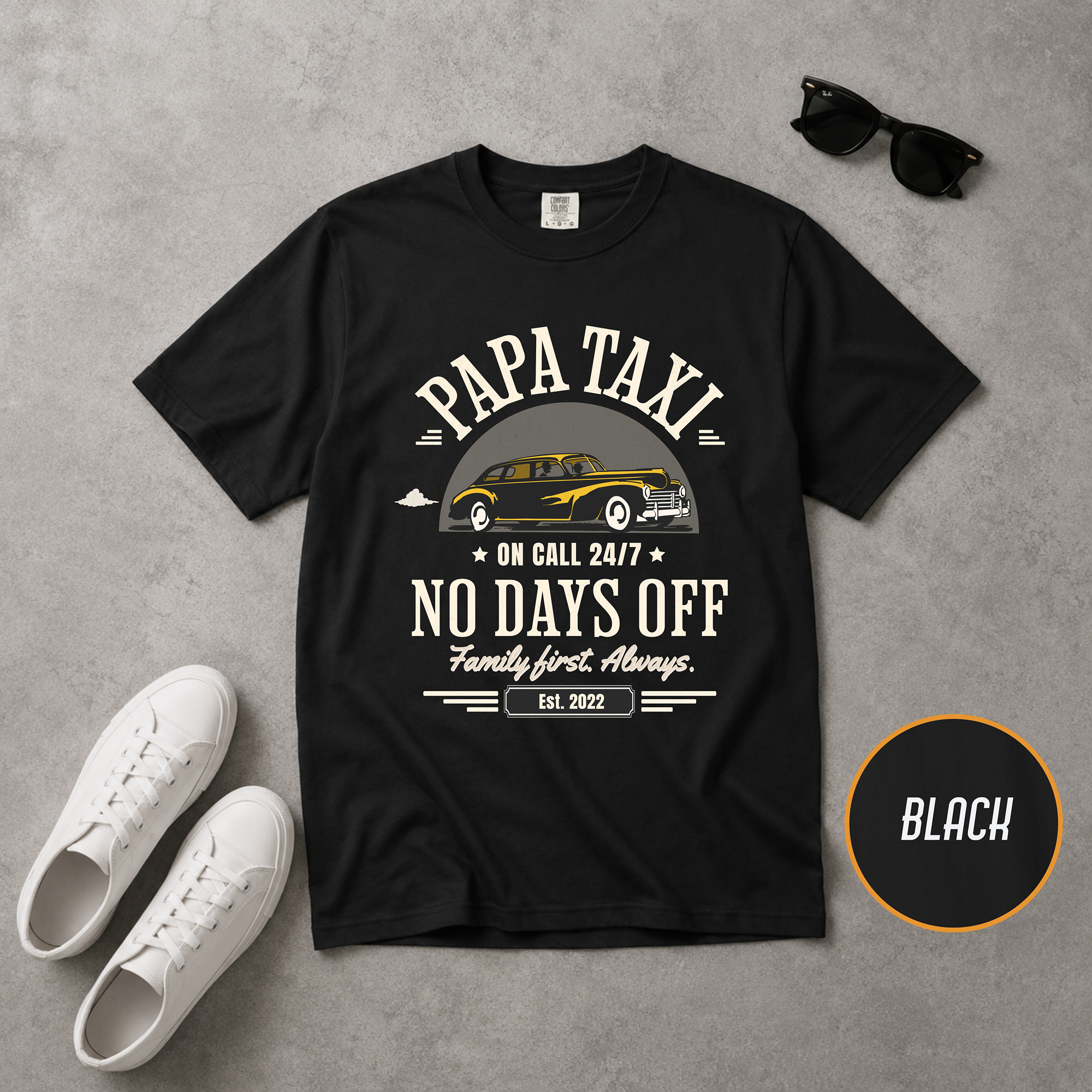 Papa Taxi Since 2022 T-Shirt – Father's Day Gift for Dad