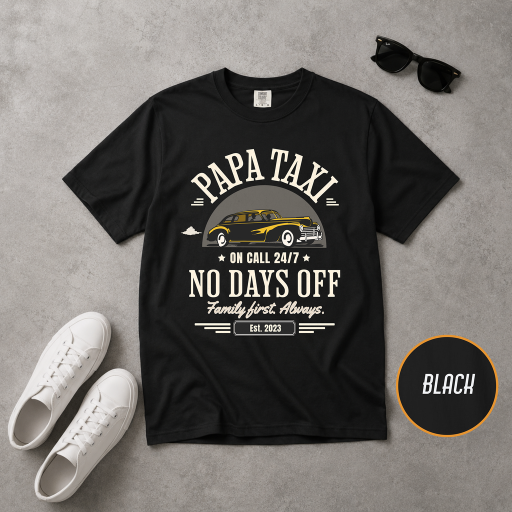Papa Taxi Since 2023 T-Shirt – Father's Day Gift for Dad