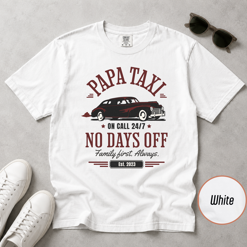 Papa Taxi Since 2023 T-Shirt – Father's Day Gift for Dad