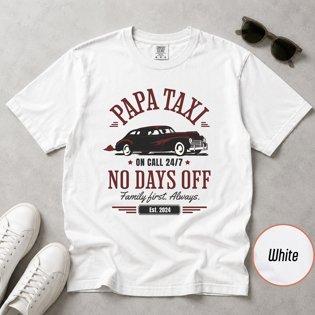 Papa Taxi Since 2024 T-Shirt – Father's Day Gift for Dad