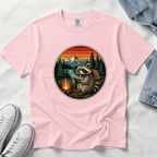 Camping Raccoon – Campfire T-Shirt | Outdoors Edition