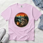 Camping Raccoon – Campfire T-Shirt | Outdoors Edition
