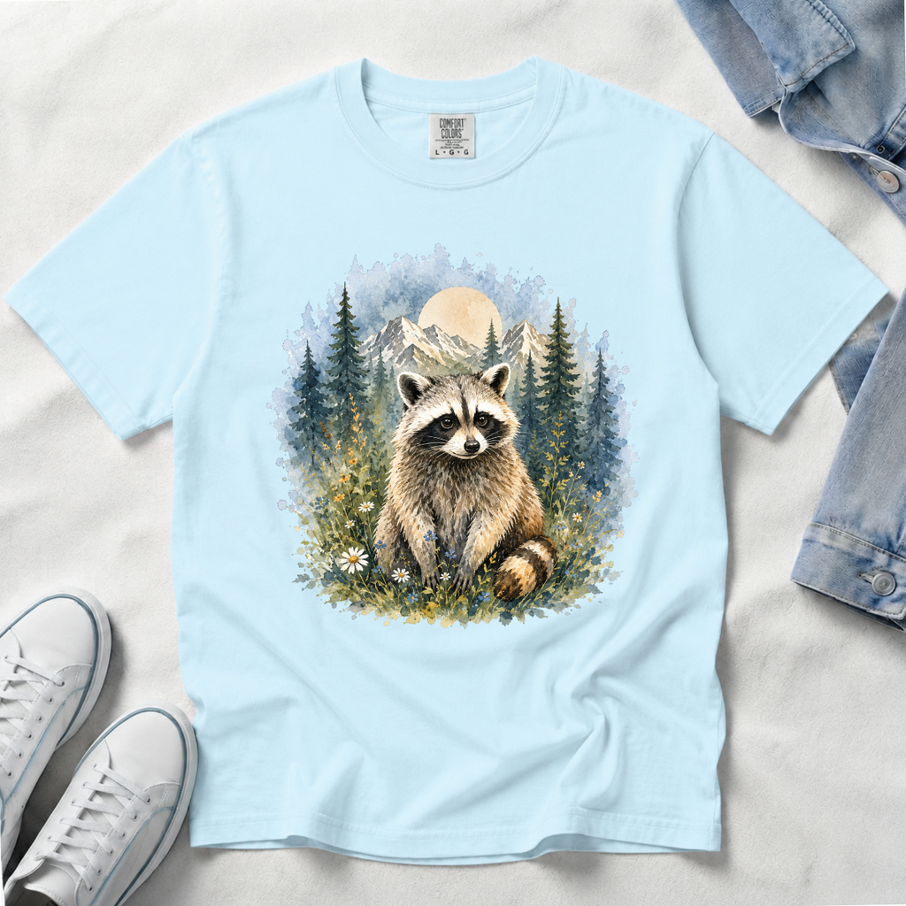 Raccoon Nature – Woodland Animal T-Shirt | Outdoors Edition