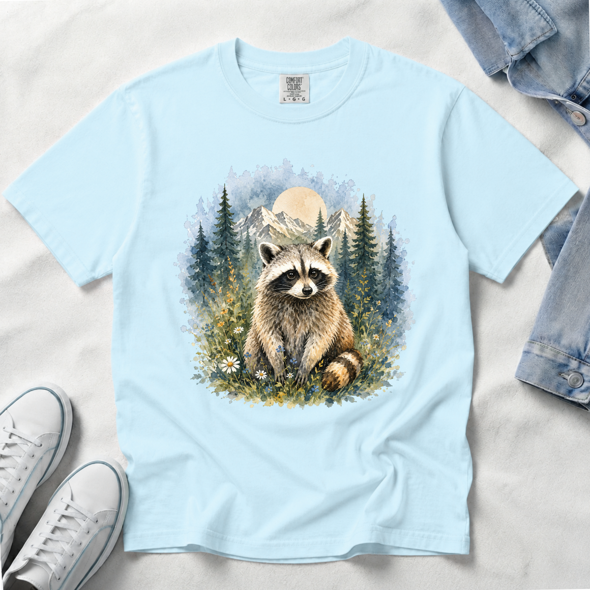 Raccoon Nature – Woodland Animal T-Shirt | Outdoors Edition