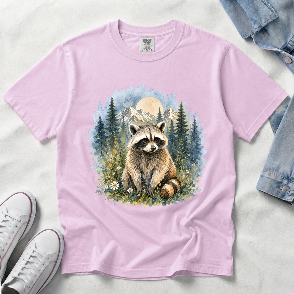 Raccoon Nature – Woodland Animal T-Shirt | Outdoors Edition