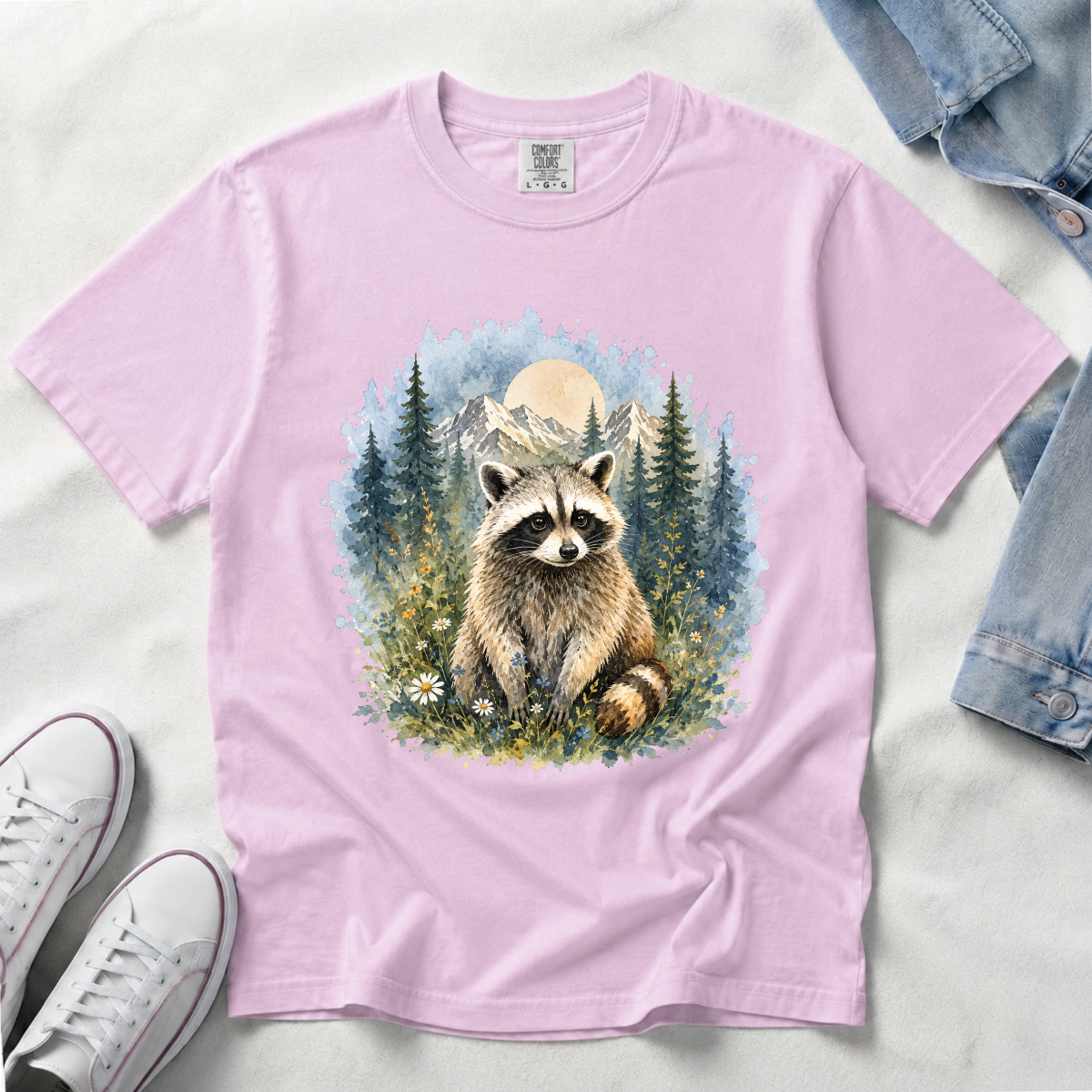 Raccoon Nature – Woodland Animal T-Shirt | Outdoors Edition