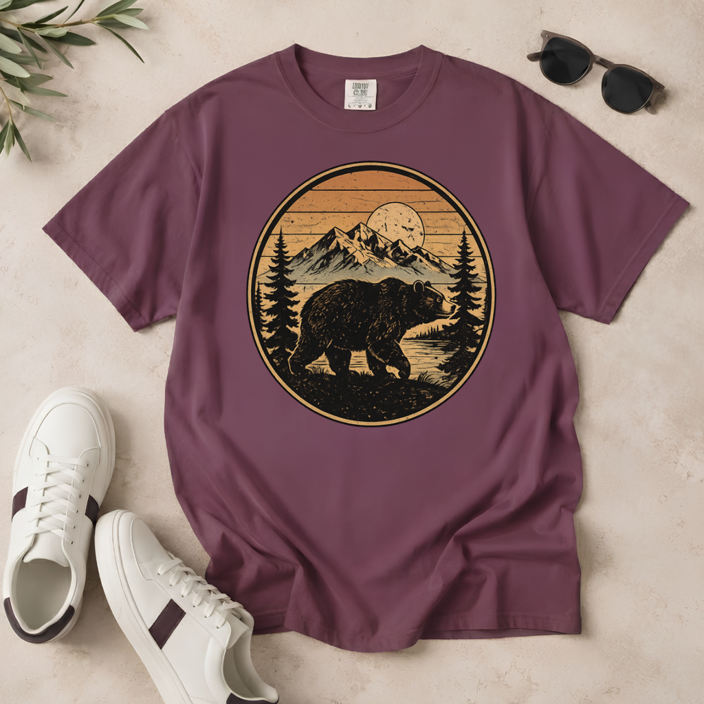 Rustic Bear – Cabin Life Mountain T-Shirt | Outdoors Edition