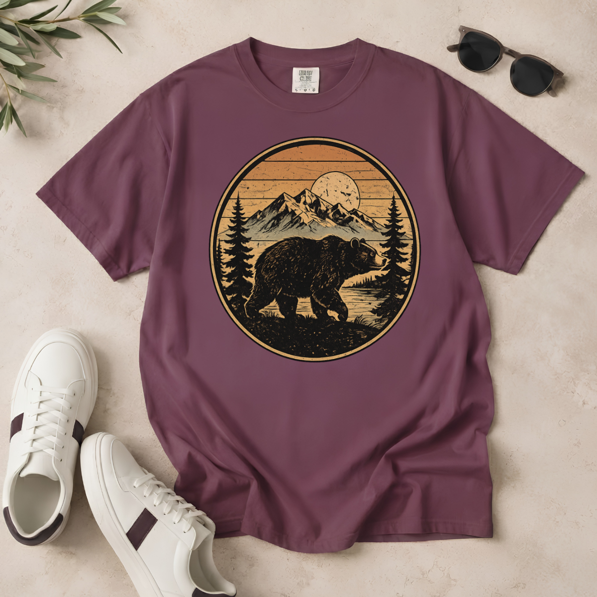 Rustic Bear – Cabin Life Mountain T-Shirt | Outdoors Edition