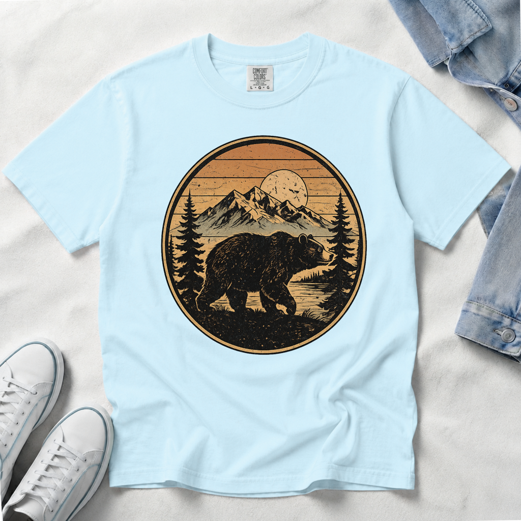 Rustic Bear – Cabin Life Mountain T-Shirt | Outdoors Edition
