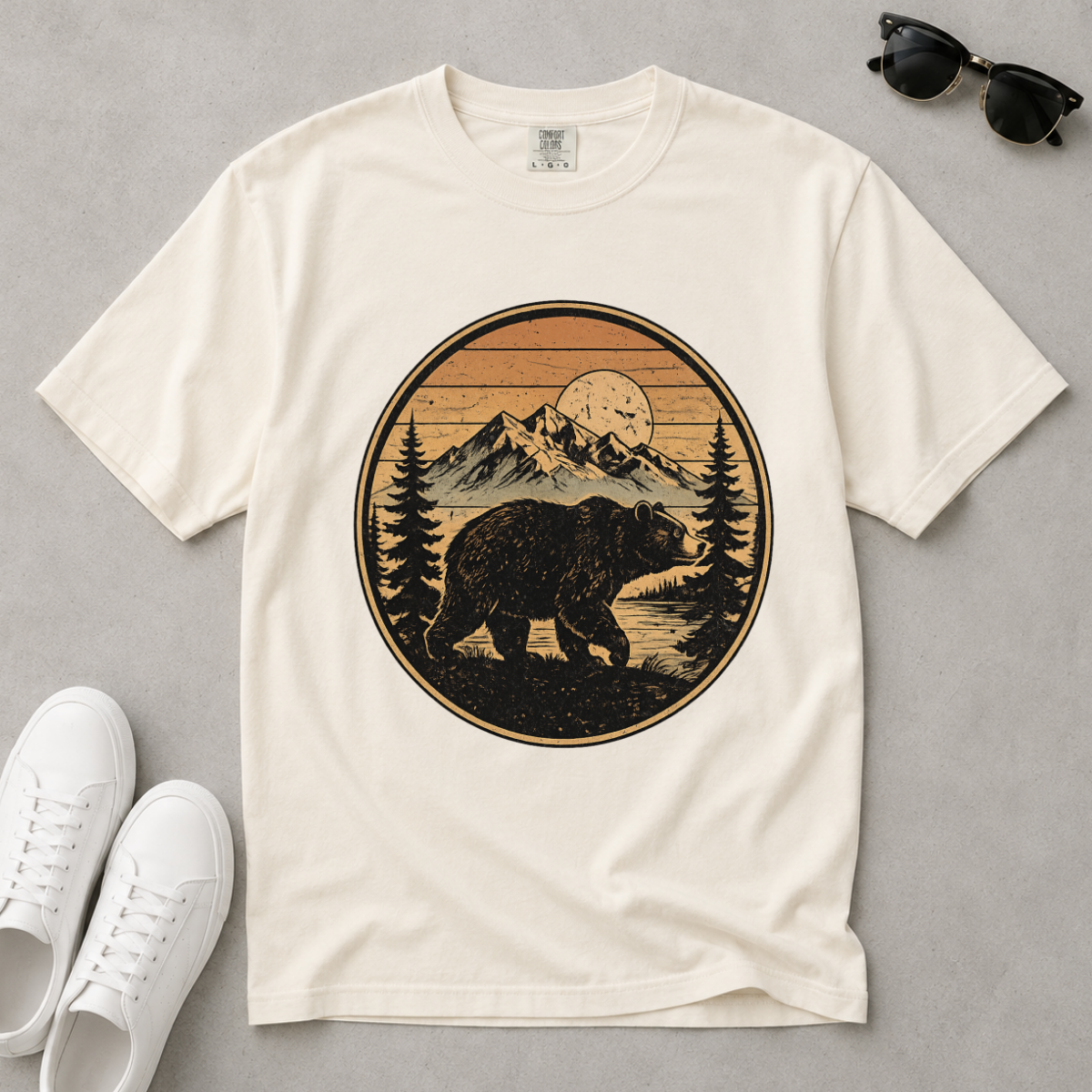 Rustic Bear – Cabin Life Mountain T-Shirt | Outdoors Edition