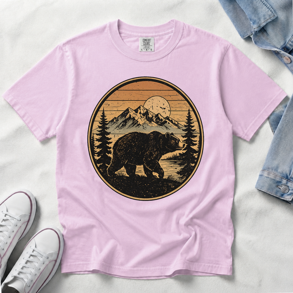 Rustic Bear – Cabin Life Mountain T-Shirt | Outdoors Edition
