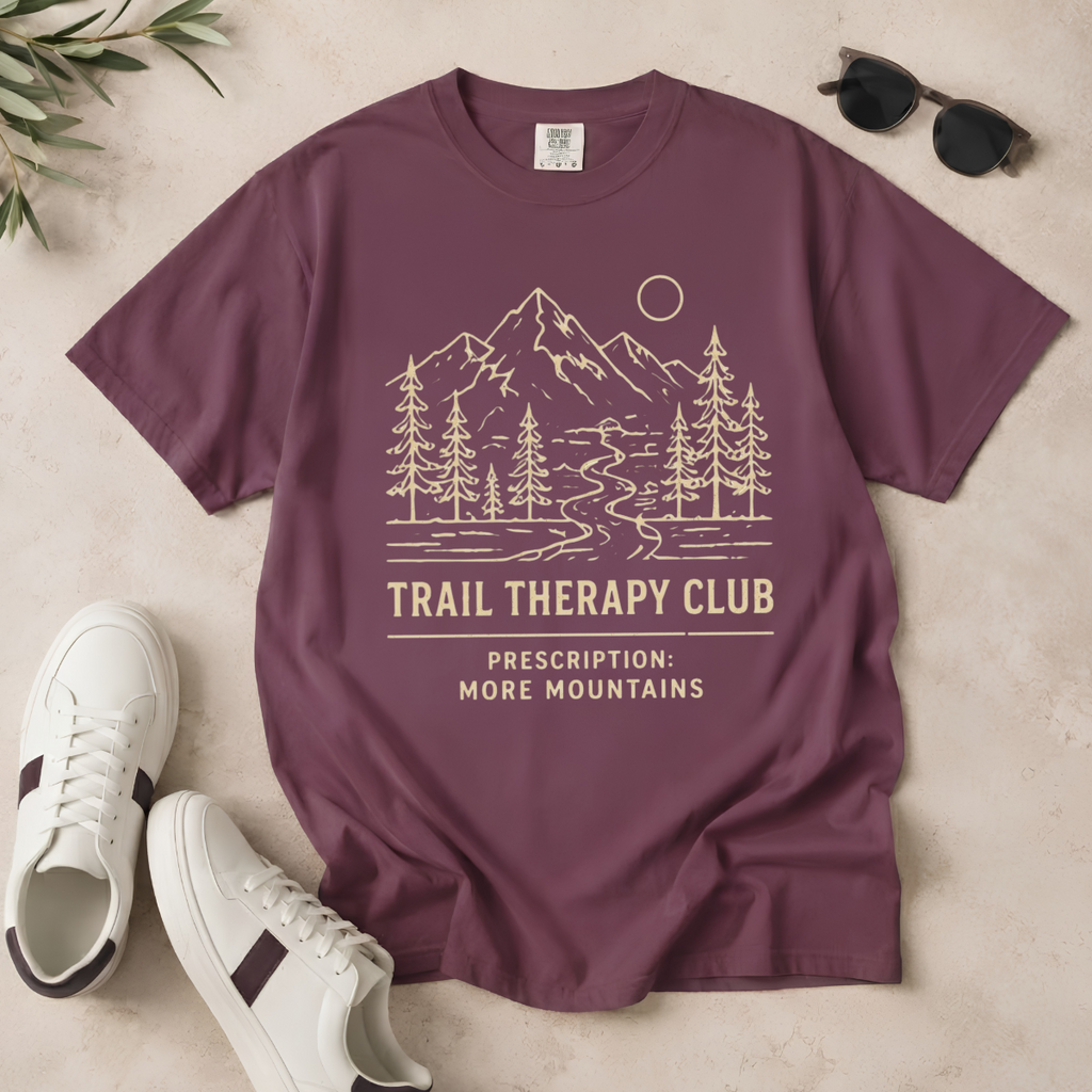 Trail Therapy Club – Minimal Mountain T-Shirt | Outdoors Edition