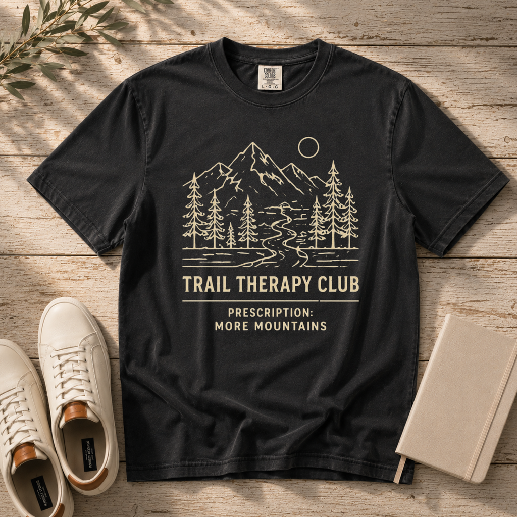 Trail Therapy Club – Minimal Mountain T-Shirt | Outdoors Edition