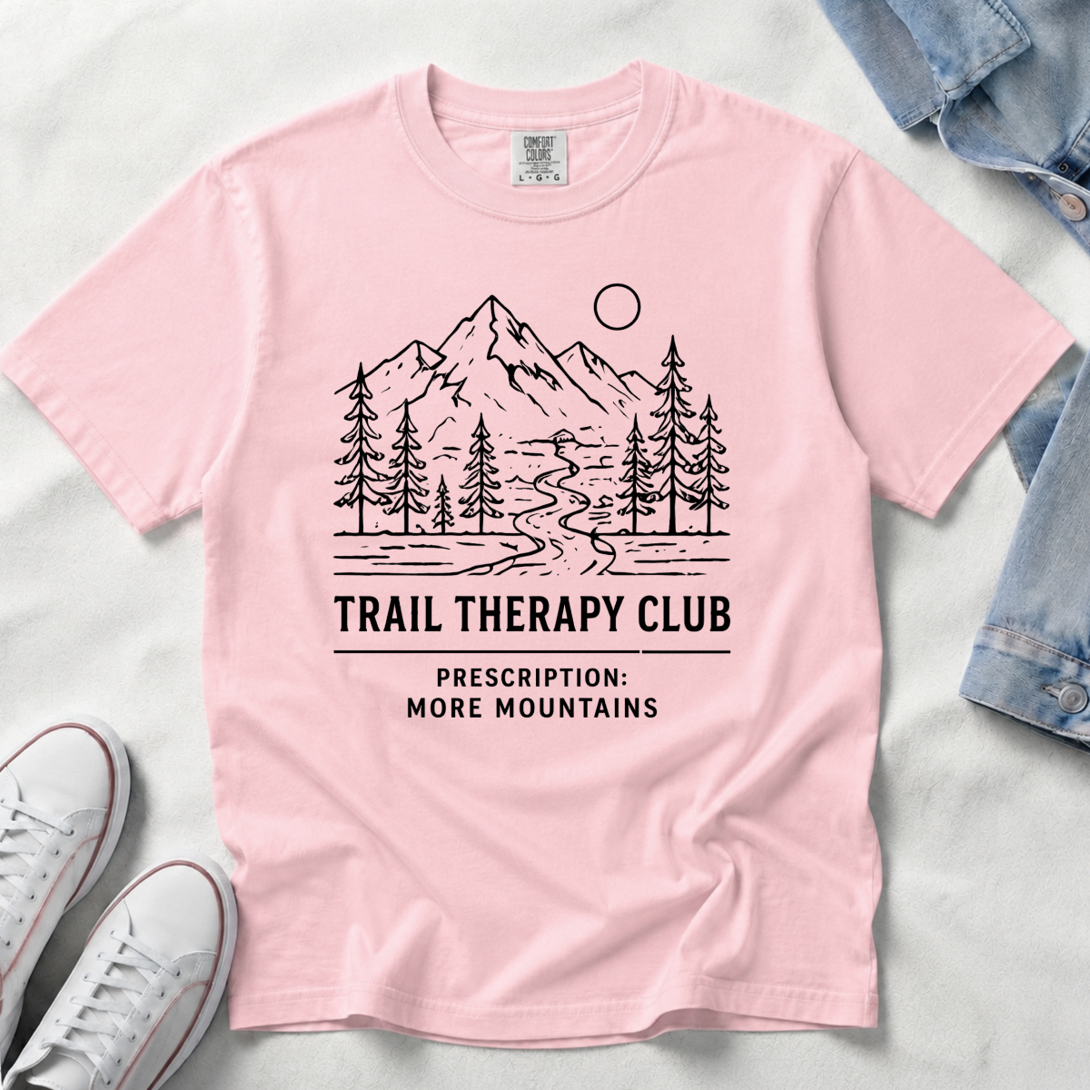 Trail Therapy Club – Minimal Mountain T-Shirt | Outdoors Edition