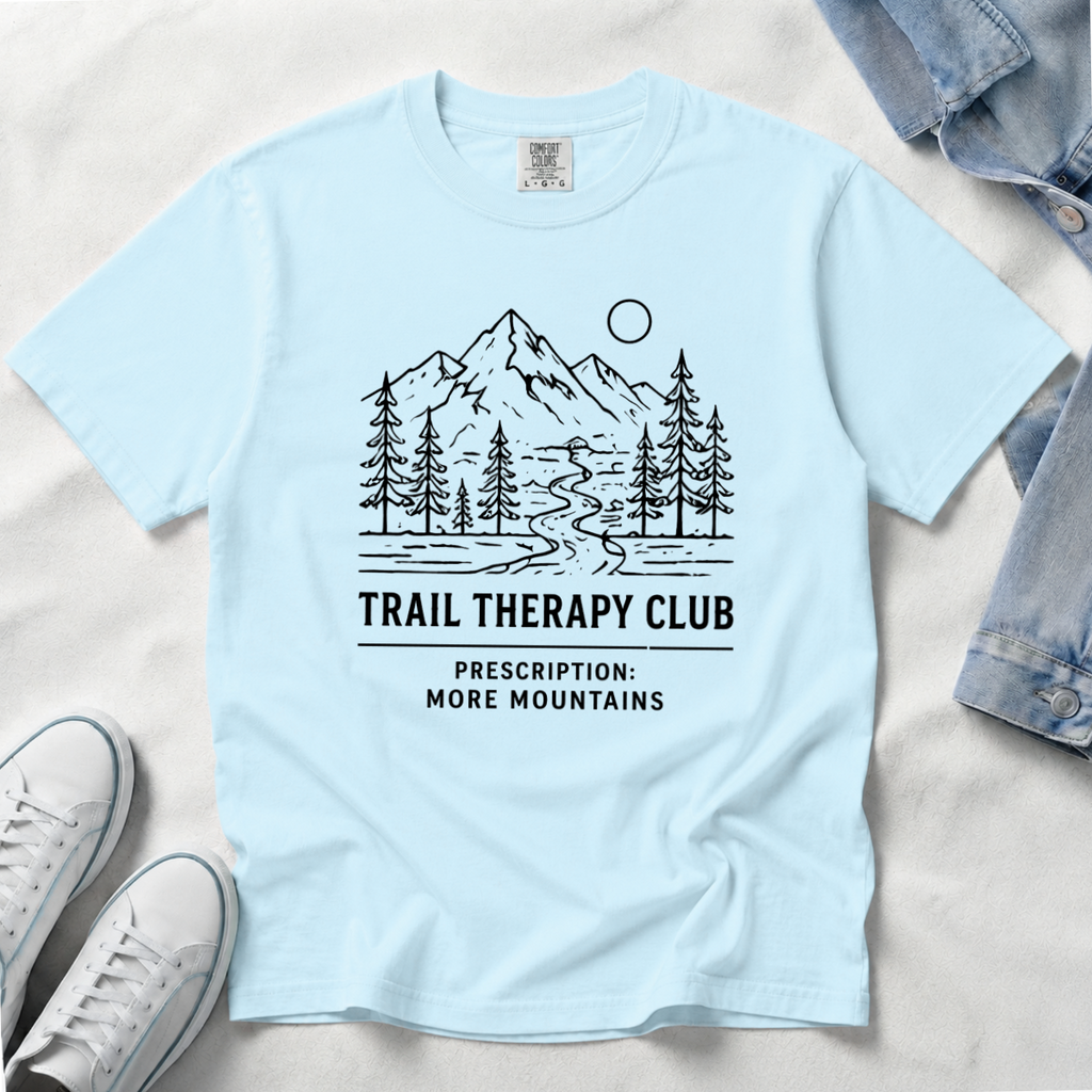 Trail Therapy Club – Minimal Mountain T-Shirt | Outdoors Edition