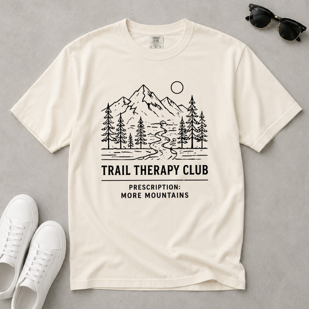Trail Therapy Club – Minimal Mountain T-Shirt | Outdoors Edition