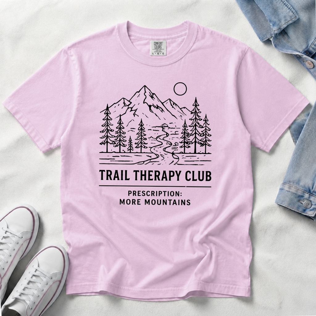 Trail Therapy Club – Minimal Mountain T-Shirt | Outdoors Edition