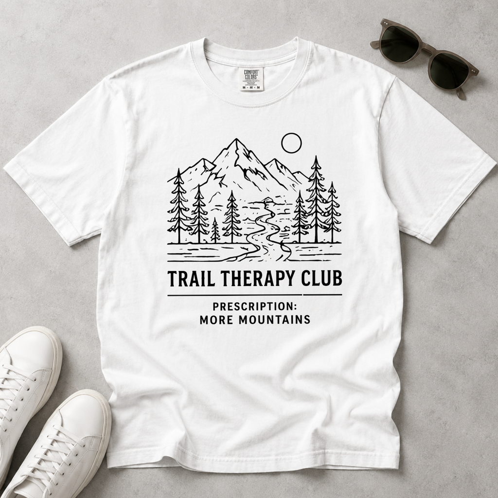 Trail Therapy Club – Minimal Mountain T-Shirt | Outdoors Edition