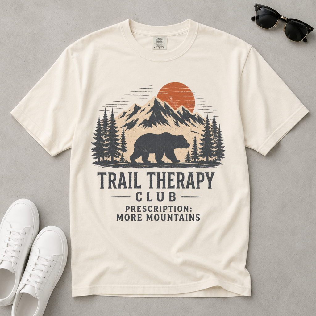 Trail Therapy Club – Bear Hiking T-Shirt | Outdoors Edition
