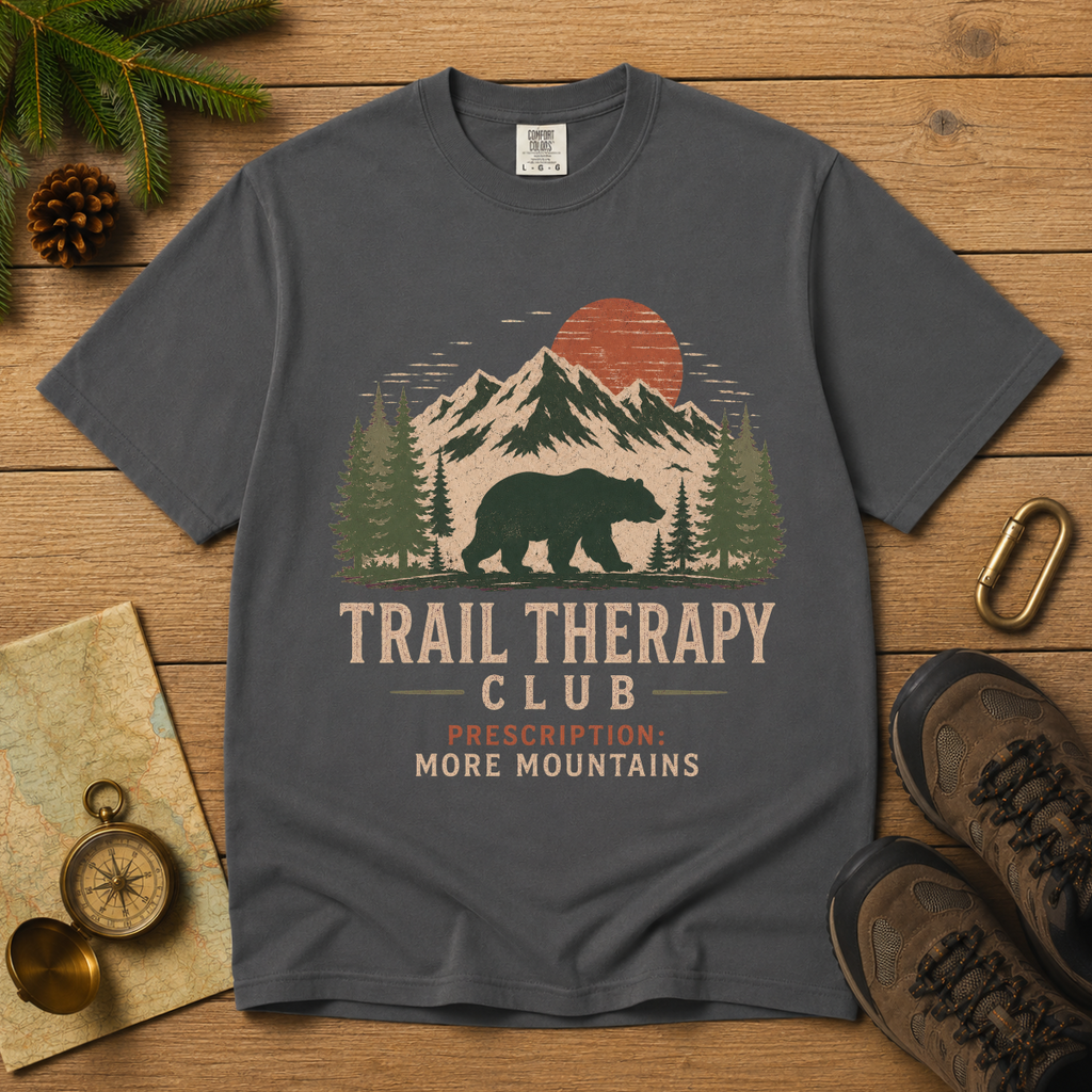 Trail Therapy Club – Bear Hiking T-Shirt | Outdoors Edition