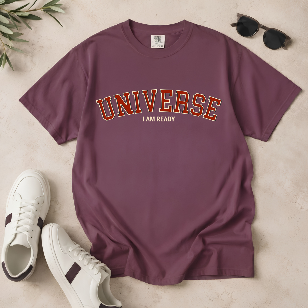 Universe I Am Ready – Varsity Manifestation T-Shirt