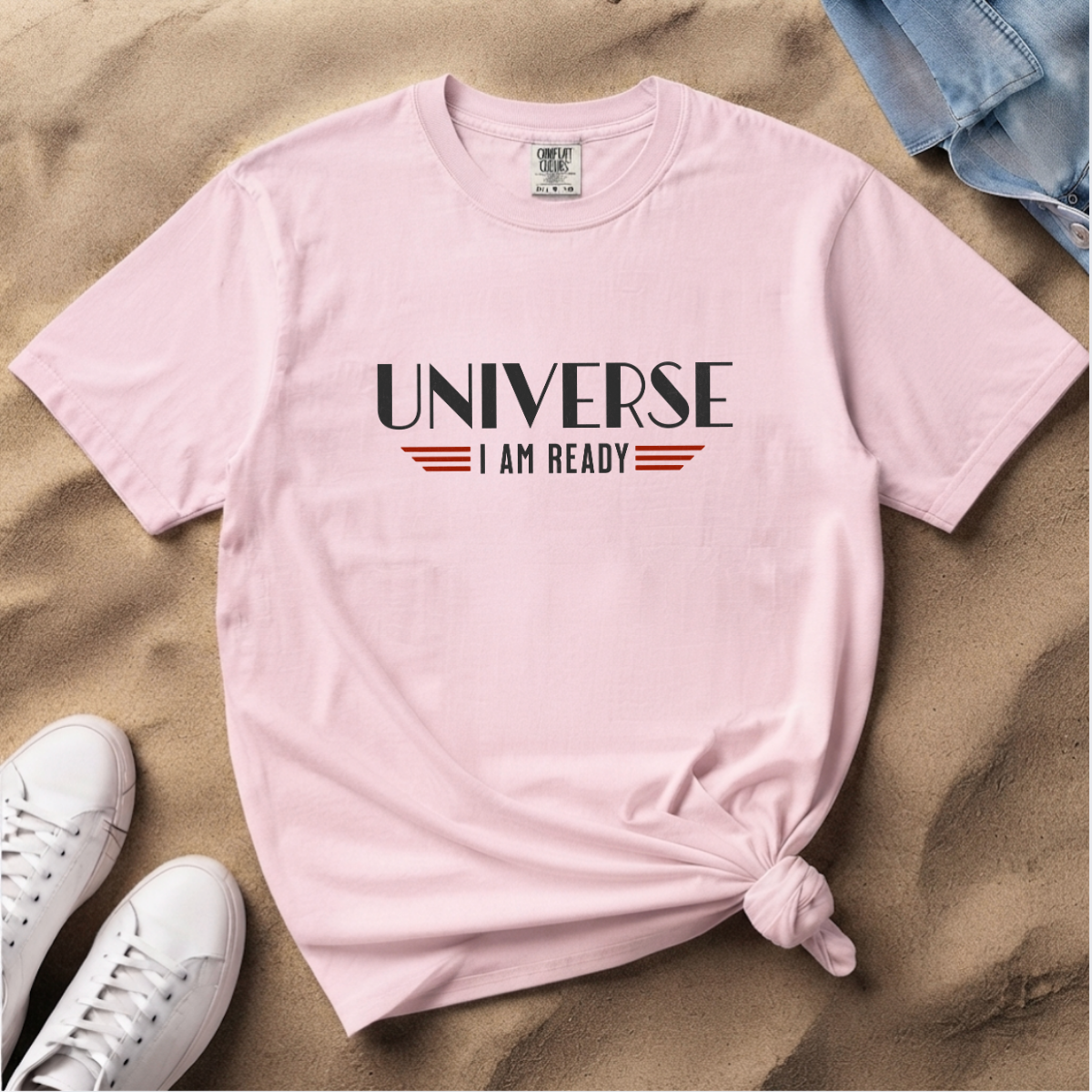 Universe I Am Ready – Retro Futuristic Manifestation T-Shirt