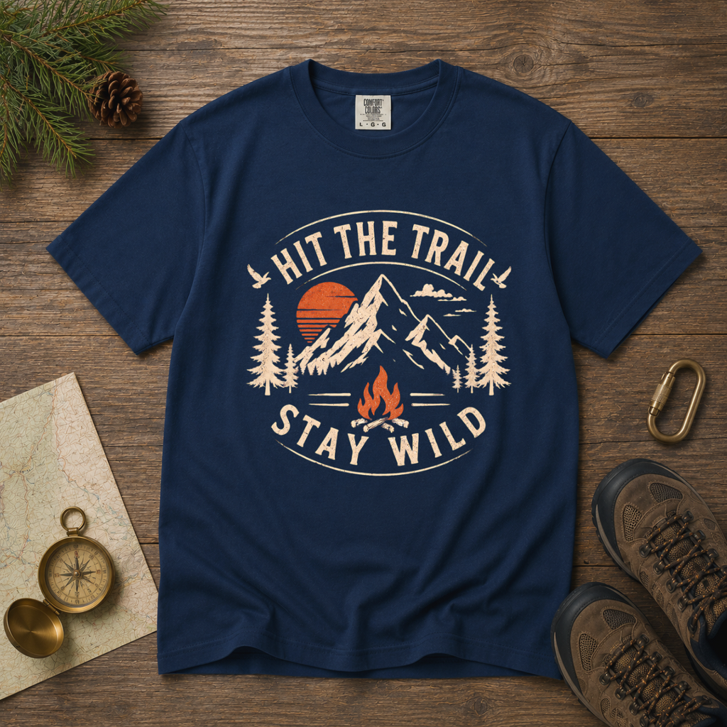 Hit the Trail, Stay Wild – Hiking T-Shirt | Explorer Edition