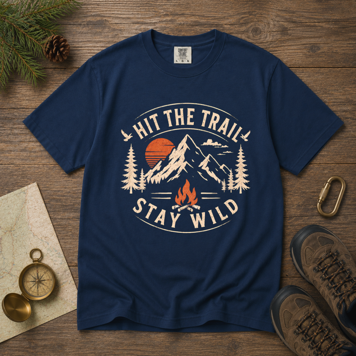Hit the Trail, Stay Wild – Hiking T-Shirt | Explorer Edition