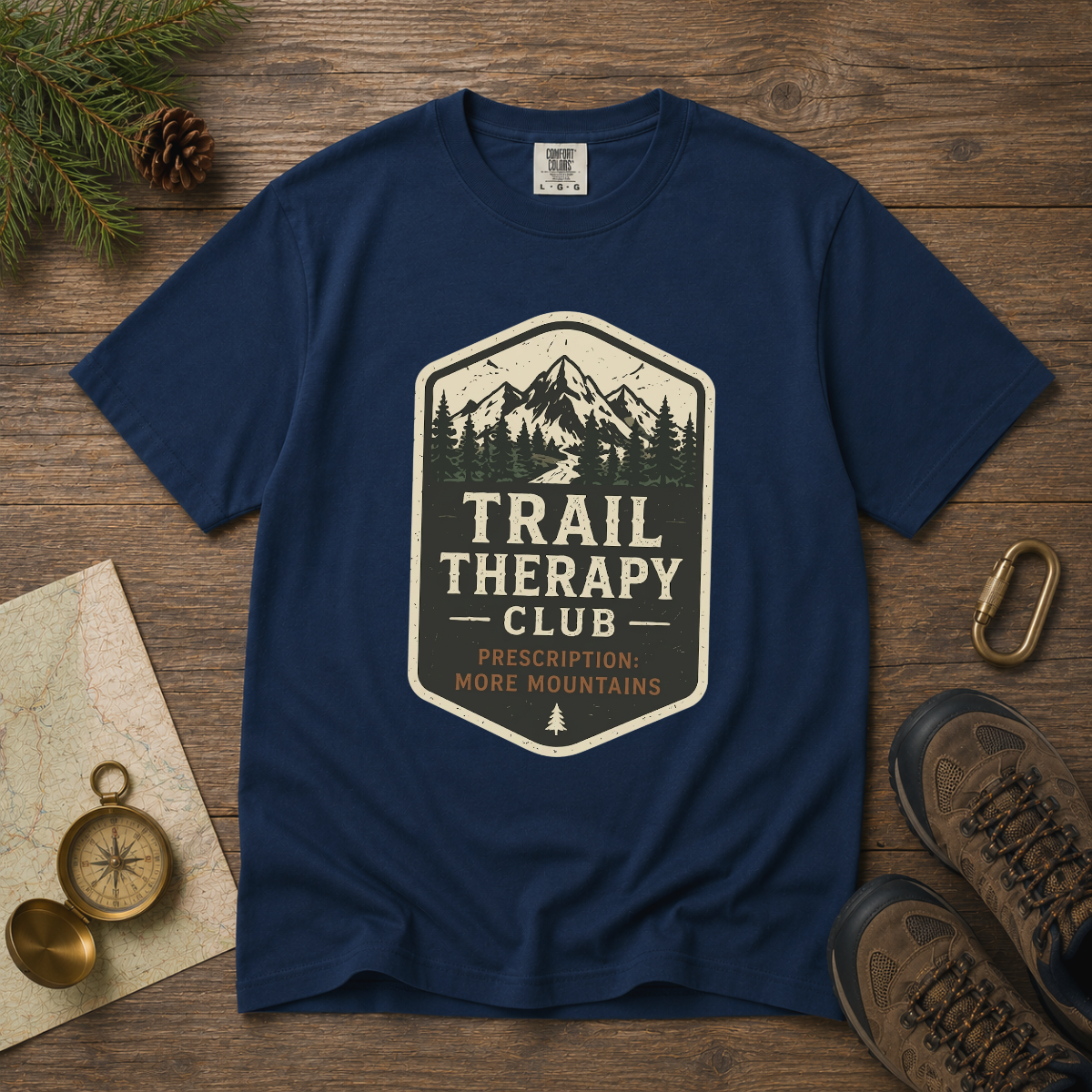 Trail Therapy Club – Hiking T-Shirt | Explorer Edition