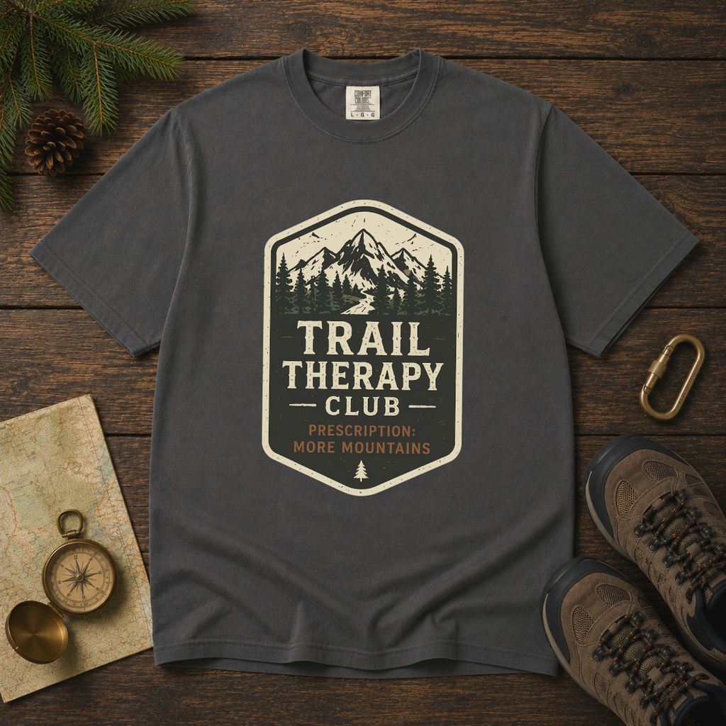 Trail Therapy Club – Hiking T-Shirt | Explorer Edition