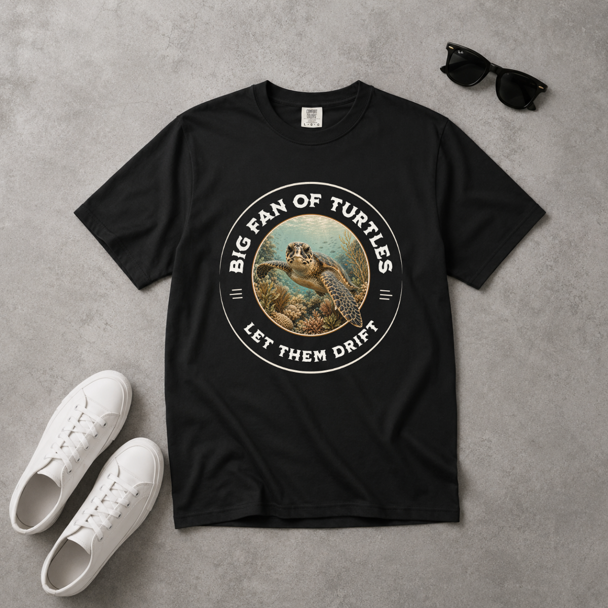 Let Them Drift – Sea Turtle T-Shirt | Explorer Edition