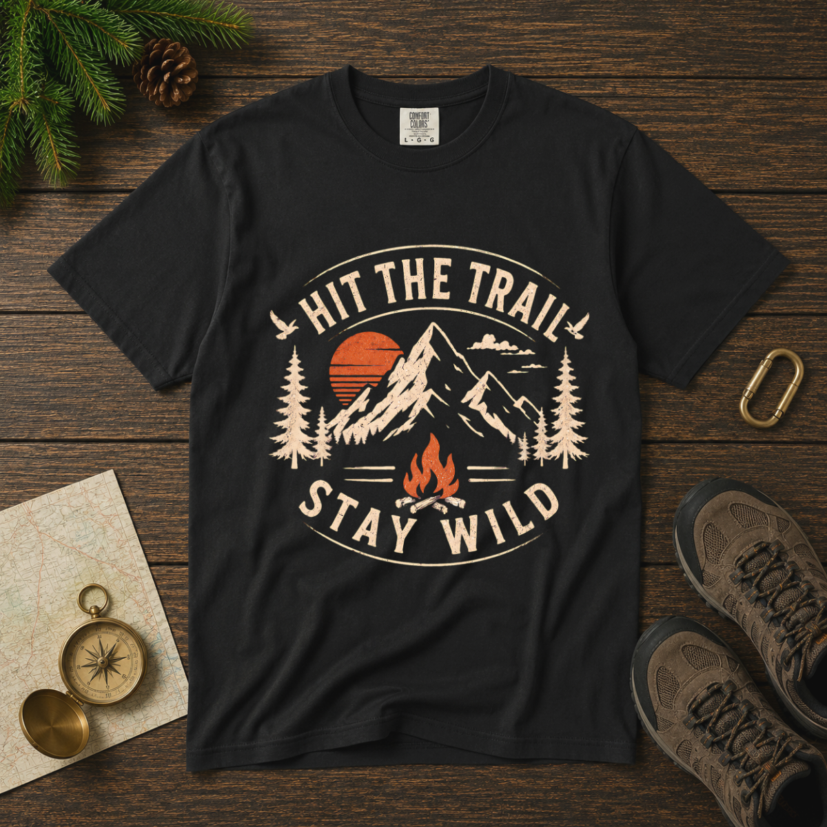 Hit the Trail, Stay Wild – Hiking T-Shirt | Explorer Edition