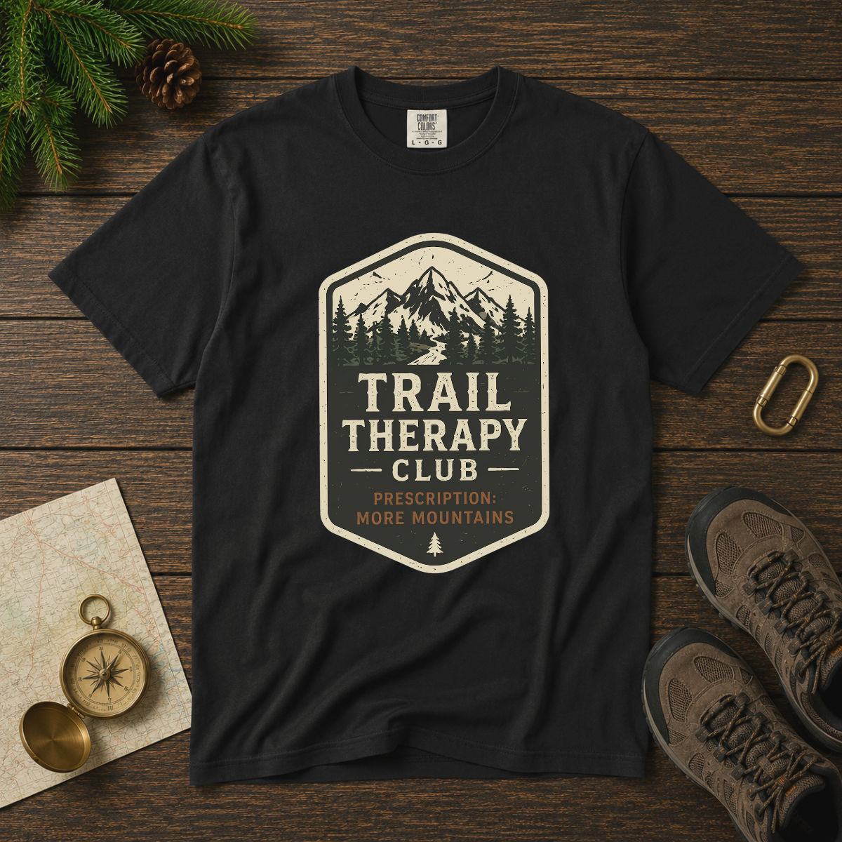 Trail Therapy Club – Hiking T-Shirt | Explorer Edition