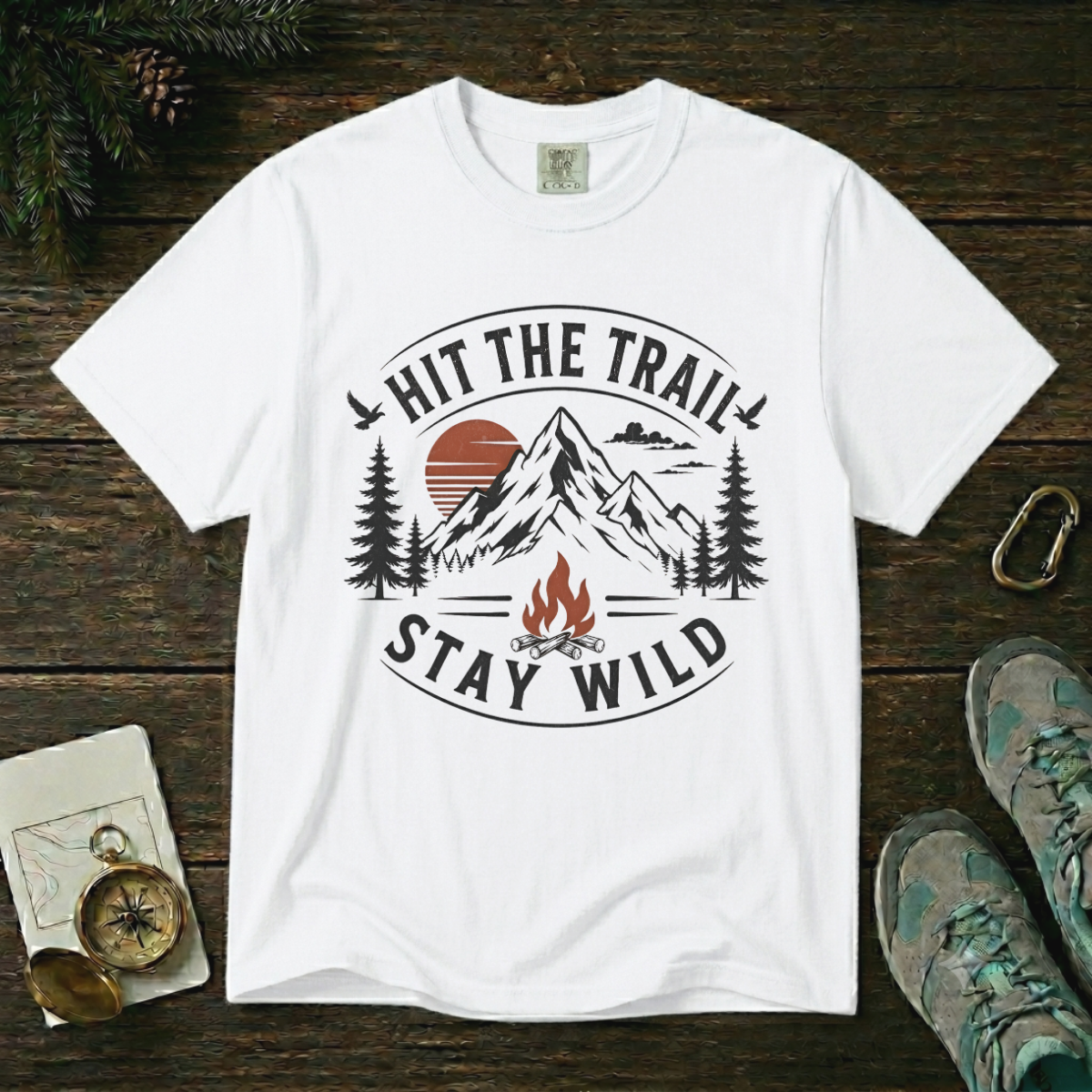 Hit the Trail, Stay Wild – Hiking T-Shirt | Explorer Edition