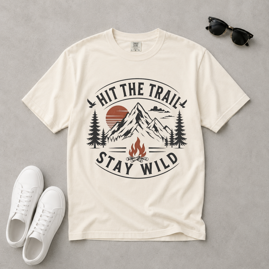 Hit the Trail, Stay Wild – Hiking T-Shirt | Explorer Edition