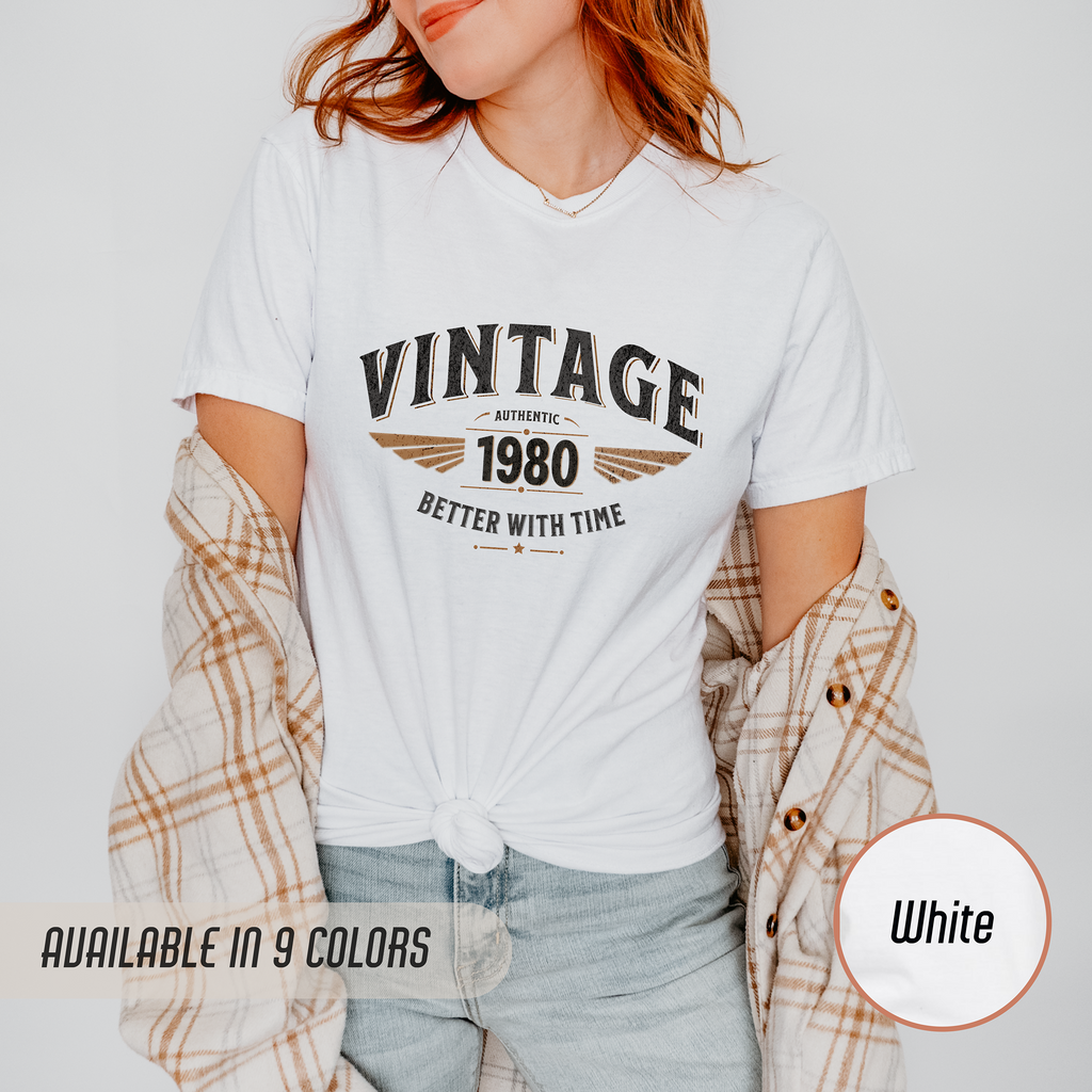 Better With Time 1980 T-Shirt – 46th Birthday Gift