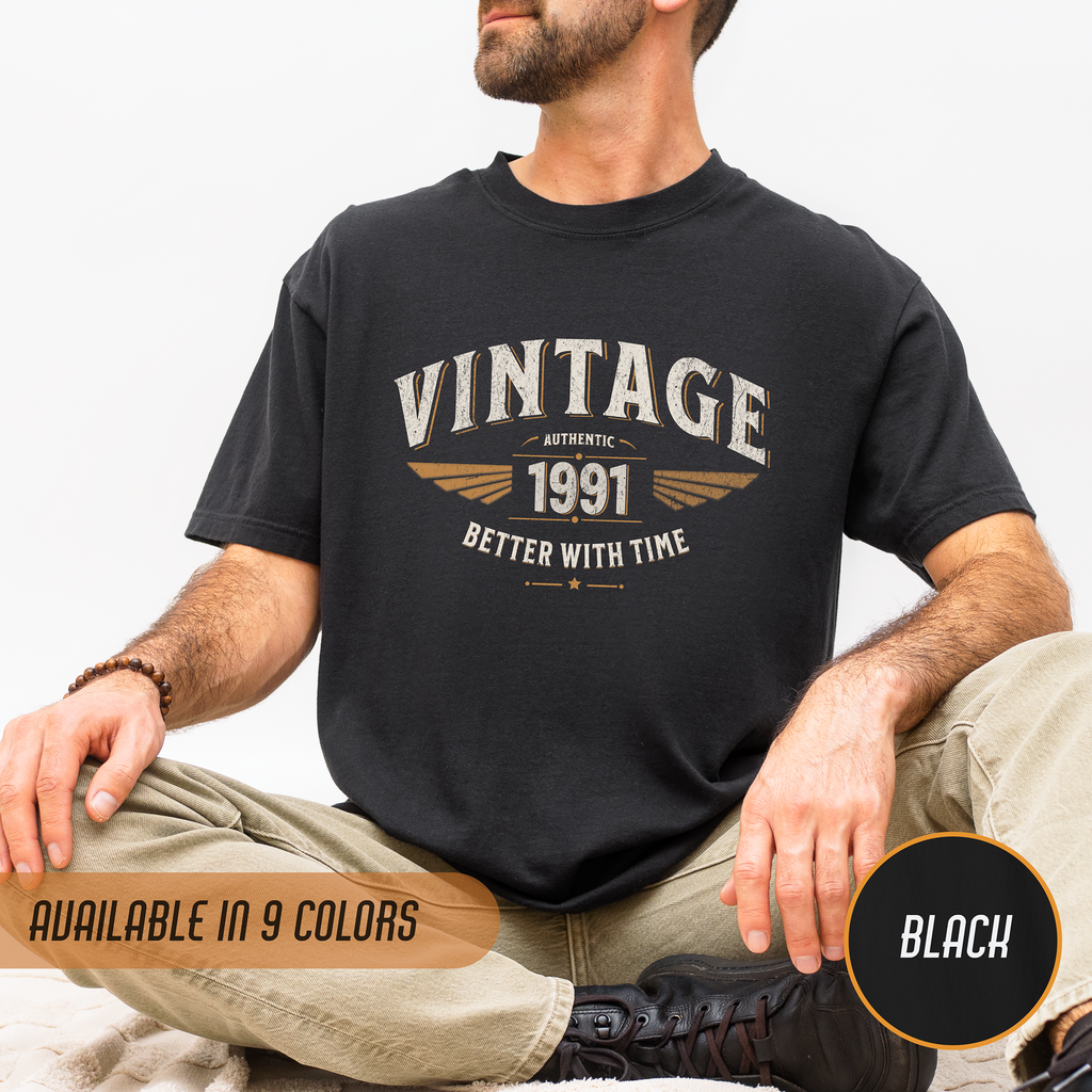 Better With Time 1991 T-Shirt – 35th Birthday Gift