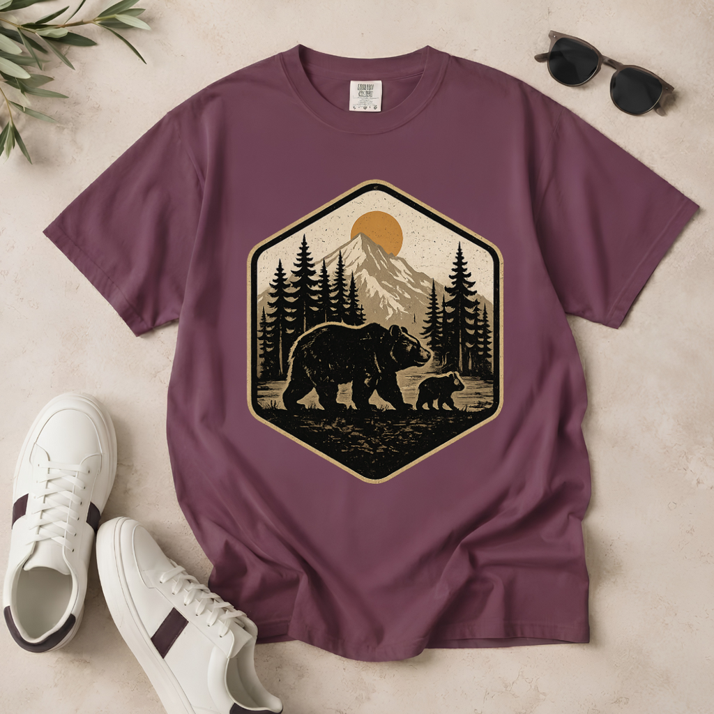 Vintage Bear – National Park Badge T-Shirt | Outdoors Edition