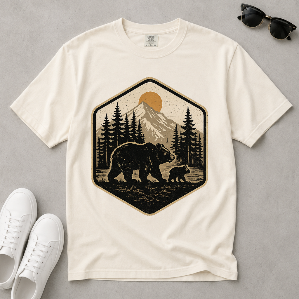 Vintage Bear – National Park Badge T-Shirt | Outdoors Edition